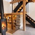 Chalet chaleureux au poêle flamboyant