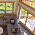 Salon de chalet, vue plongeante