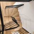 Escalier en bois, vue plongeante