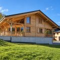 Chalet en bois, terrasse épurée
